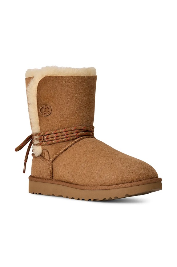 Čizme za snijeg od brušene kože UGG Bailey Tie 1171530.CHE smeđa AW25