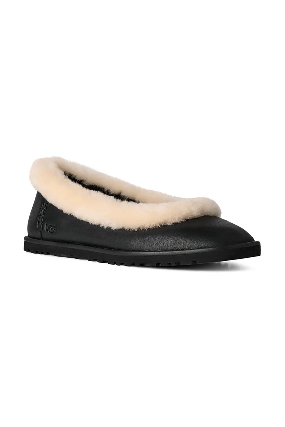 Kožené balerínky UGG Zora Leather Ballet Flat 1178450.BLK čierna AW25