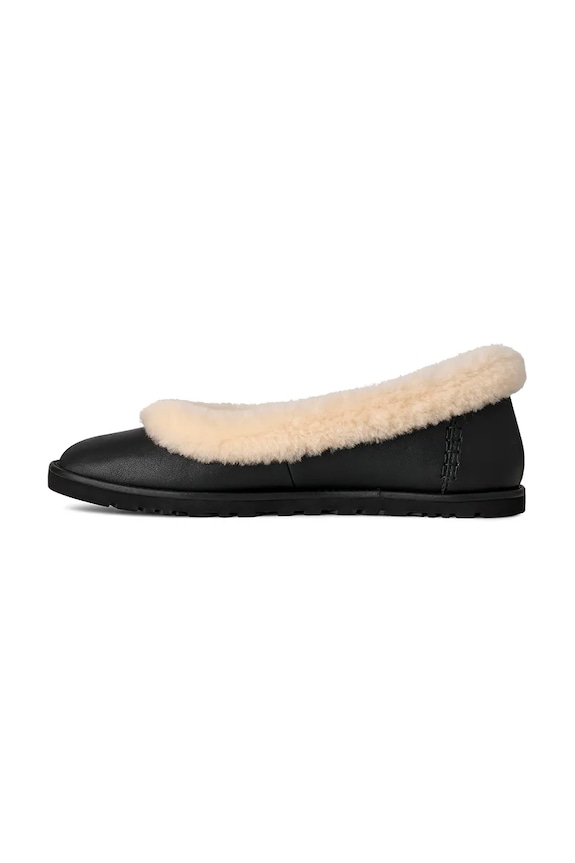 Kožené balerínky UGG Zora Leather Ballet Flat čierna 1178450.BLK