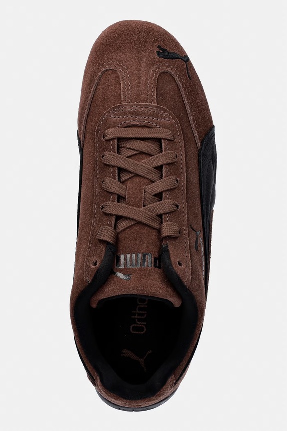 Δερμάτινα sneakers Puma Speedcat καφέ 406329