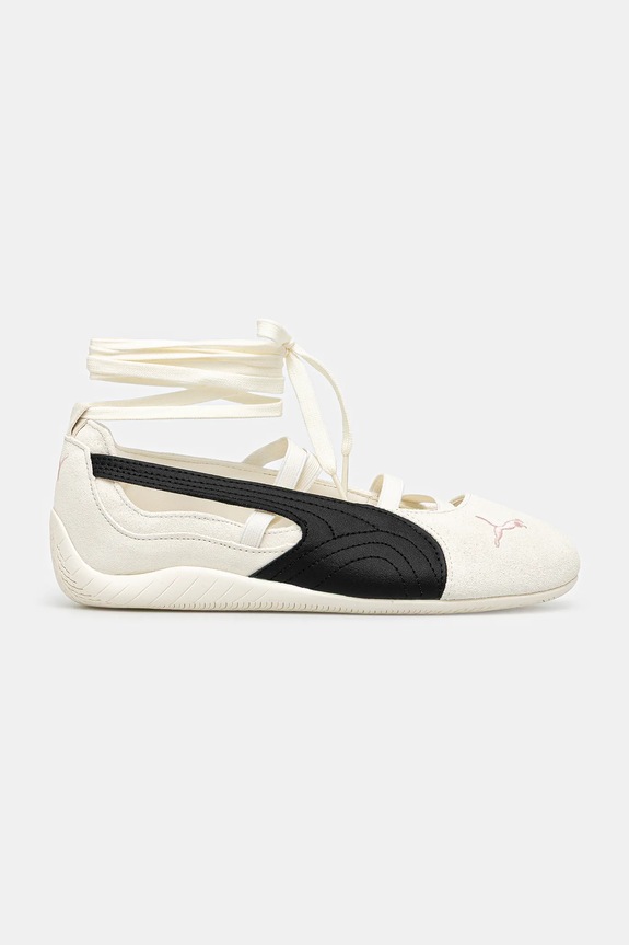 Puma baleriny skórzane Speedcat Ballet SD x ROSÉ 404395 beżowy AW25