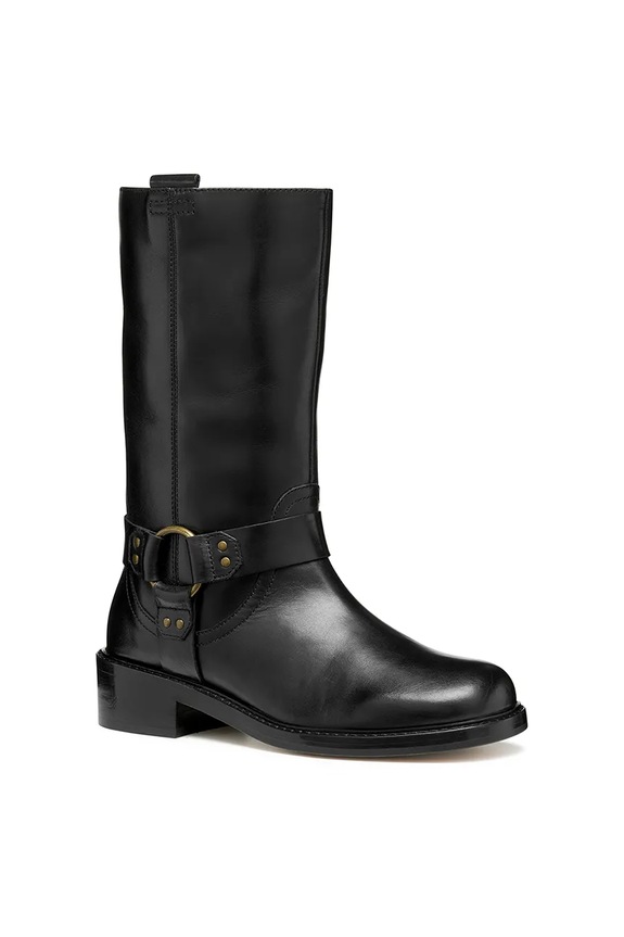 Kožené členkové topánky Geox D NALVIA D565QC.000FF.C9999 čierna AW25