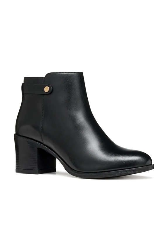 Kožené členkové topánky Geox D NEW ASHEEL D56FSA.00043.C9999 čierna AW25