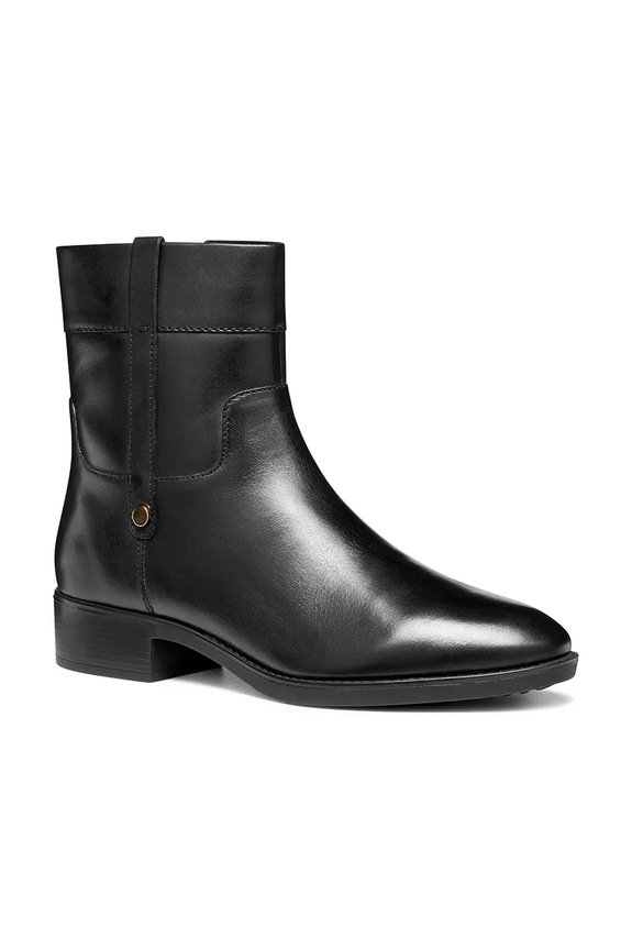 Кожаные полусапожки Geox D FELICITY D56G1A.00043.C9999 чёрный AW25