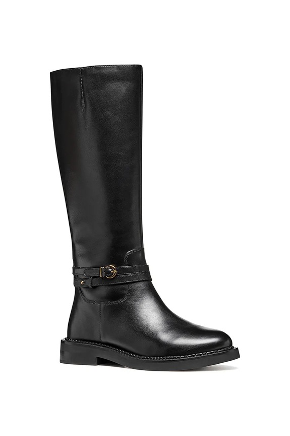 Kožené čižmy Geox D SERILDA D56WYA.00043.C9999 čierna AW26
