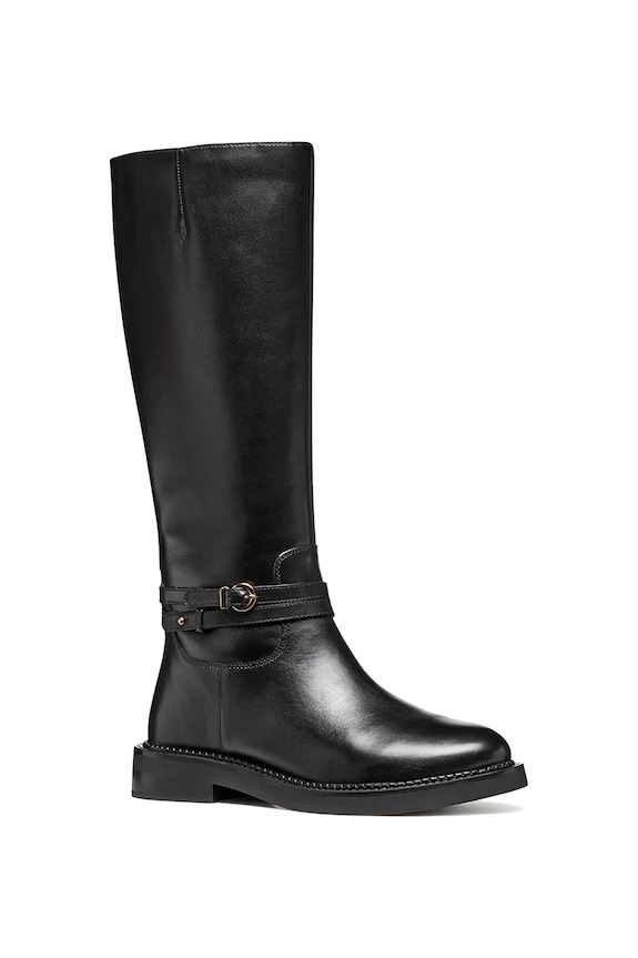 Kožené čižmy Geox D SERILDA D56WYA.00043.C9999 čierna AW26