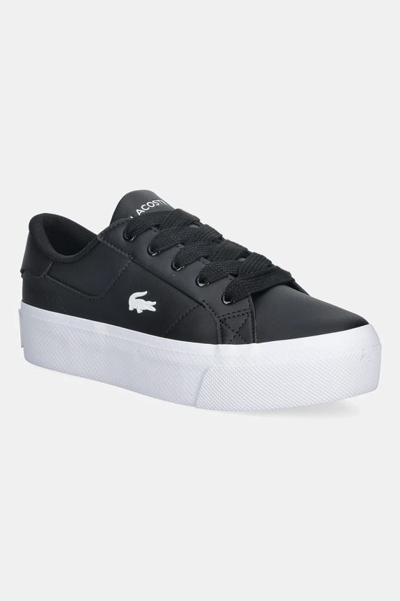Lacoste sneakers Ziane Platform Sneakers finta pelle fiore nero 50CFA0035