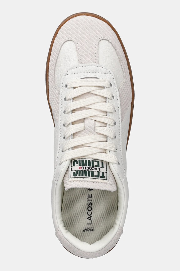 Lacoste sneakersy skórzane Baseshot Pro Sneakers beżowy 50SFA0032