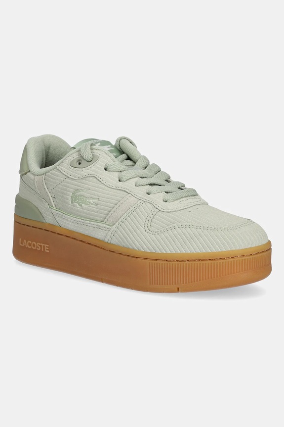 Tenisky Lacoste T-Clip Platform Sneakers semišová koža tyrkysová 50SFA0187
