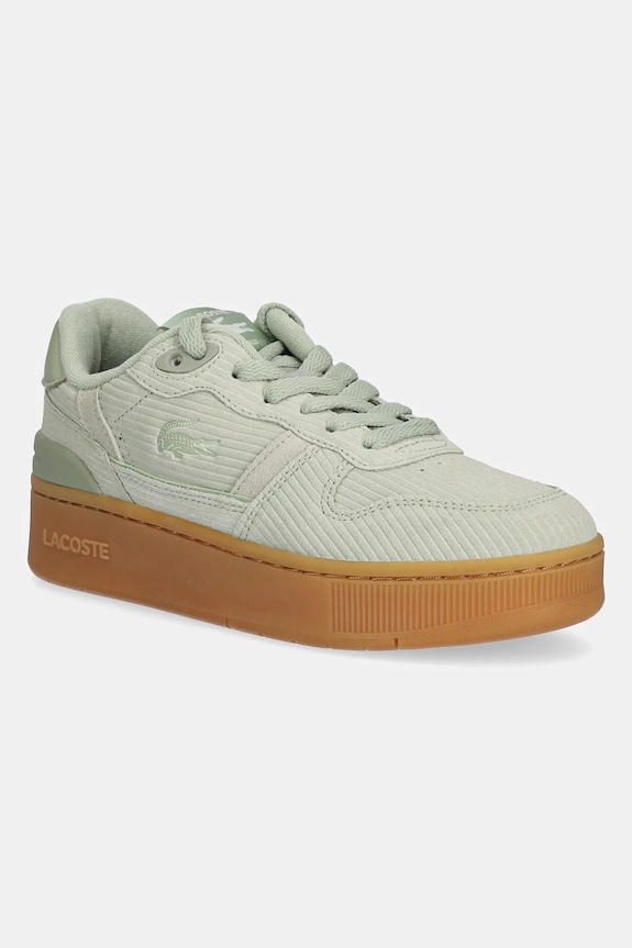 Tenisky Lacoste T-Clip Platform Sneakers semišová koža tyrkysová 50SFA0187