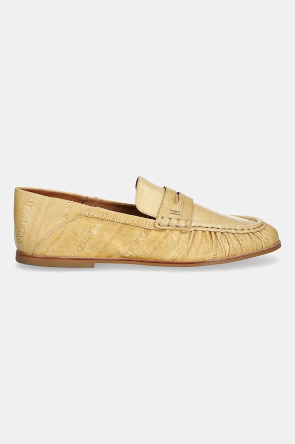 Kožne mokasinke Nokwol Mica Mica.Butter.Eel zlatna AW25