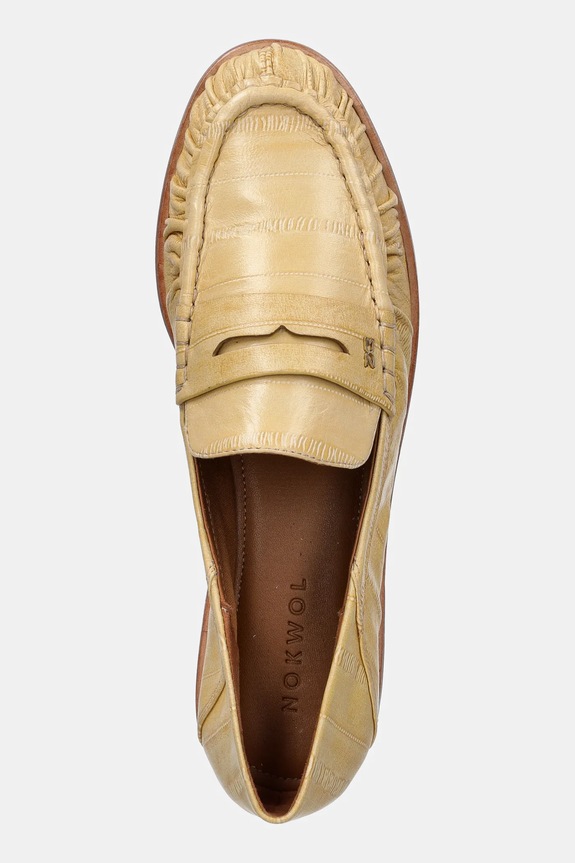 Kožne mokasinke Nokwol Mica zlatna Mica.Butter.Eel