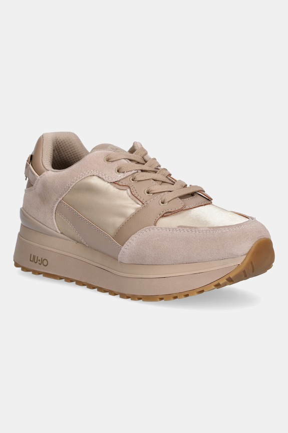 Liu Jo sneakers LIU JO MAXI WONDER 91 pelle scamosciata beige BF5005PX52251308