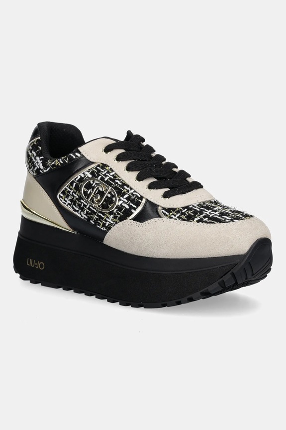 Liu Jo sneakers LIU JO MAXI WONDER PLUS1 piele întoarsă bej BF5011PX686S3833
