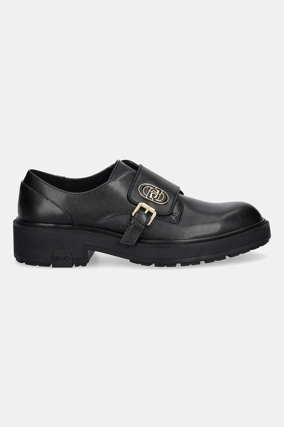 Liu Jo pantofi de piele LONDON 01 SF5025P010222222 negru AW25