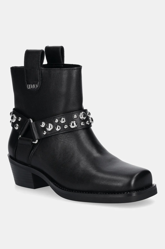 Kožne gležnjače Liu Jo ROXY 01 zrnata koža crna SF5047P010222222