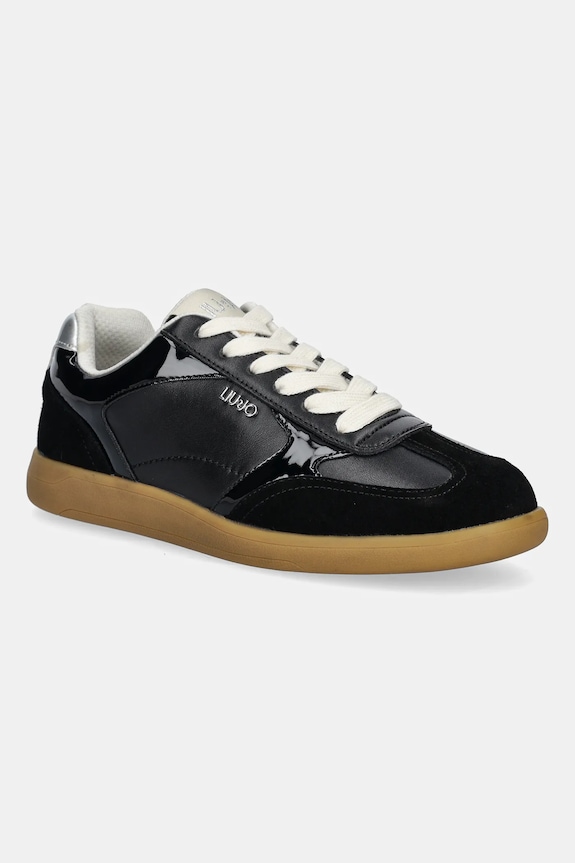 Sneakers Liu Jo CONNOR 01 δέρμα σαμουά μαύρο BF5069PX76922222