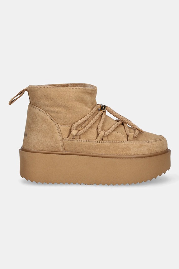Inuikii cizme de zăpadă din piele întoarsă Classic Low Platform 1001.006.0012.251 bej AW25