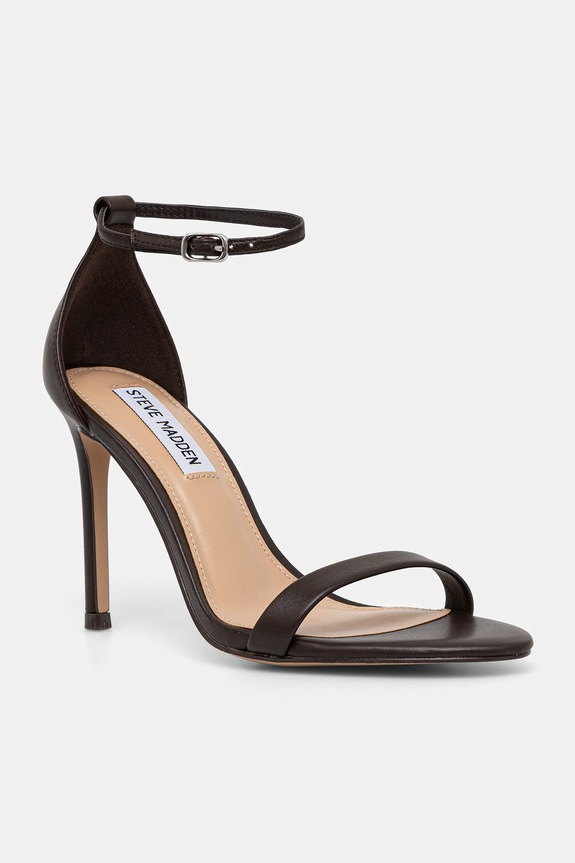 Δερμάτινα πέδιλα Steve Madden Tecy στιλέτο καφέ 11002956.GC1