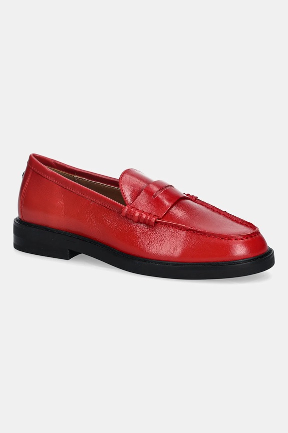Steve Madden mokasyny skórzane Adison płaski czerwony 11004736.CL5