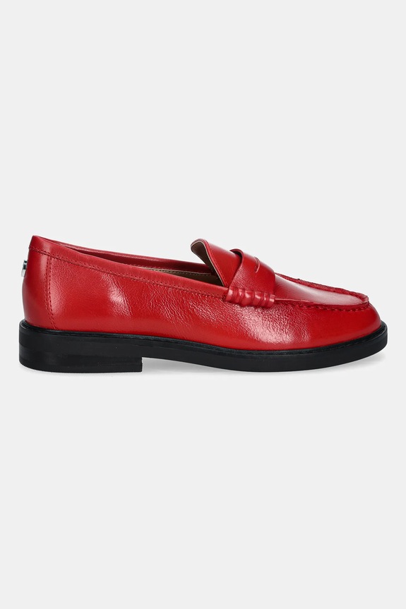 Steve Madden mokasyny skórzane Adison 11004736.CL5 czerwony AW25