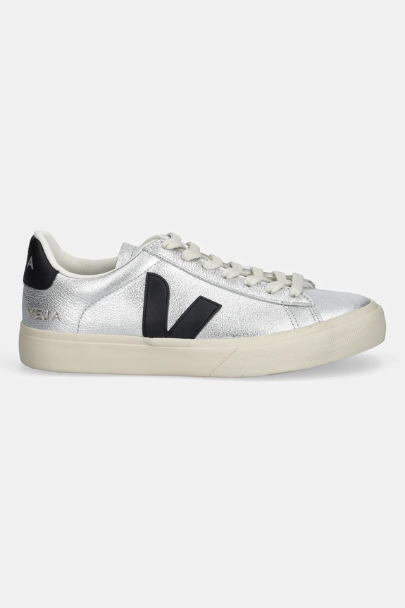 Usnjene superge Veja Campo CP0520786A srebrna AW25