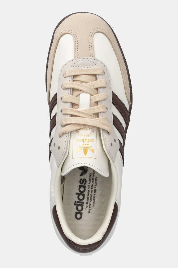 adidas Originals sneakersy skórzane Samba OG beżowy JR8842