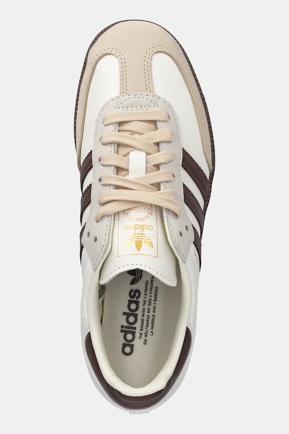 adidas Originals sneakersy skórzane Samba OG beżowy JR8842