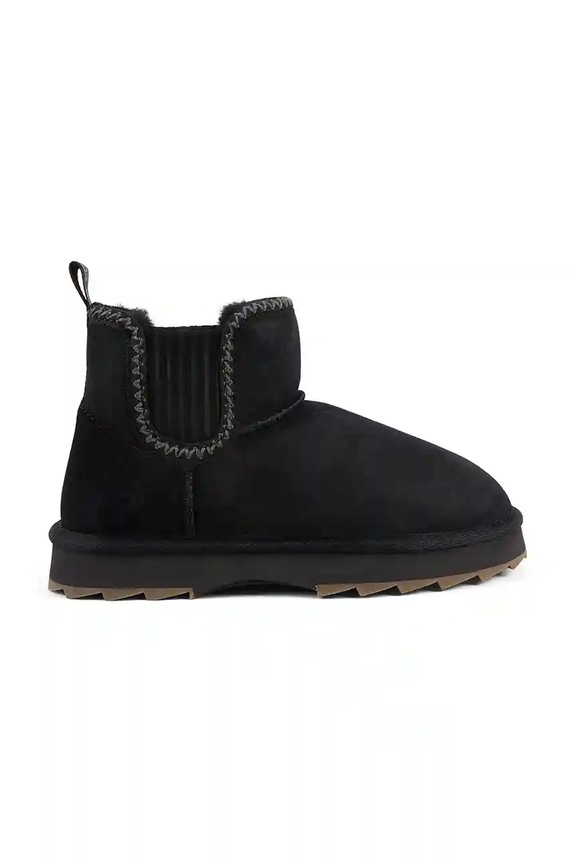 Emu Australia stivali da neve in camoscio Higgie isolamento sintetico nero W13198.BLAK