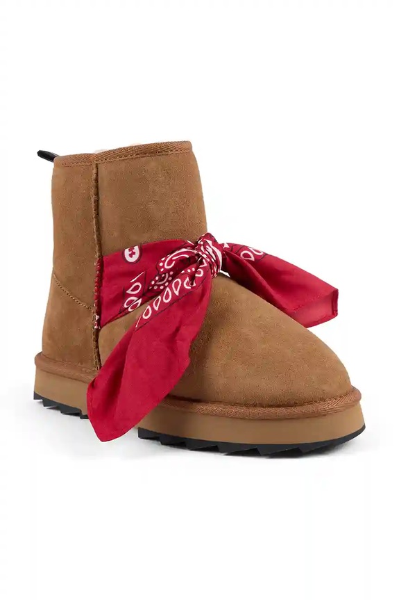 Emu Australia stivali da neve in camoscio Sharky Mini Bandana W13199.CHES marrone AW25