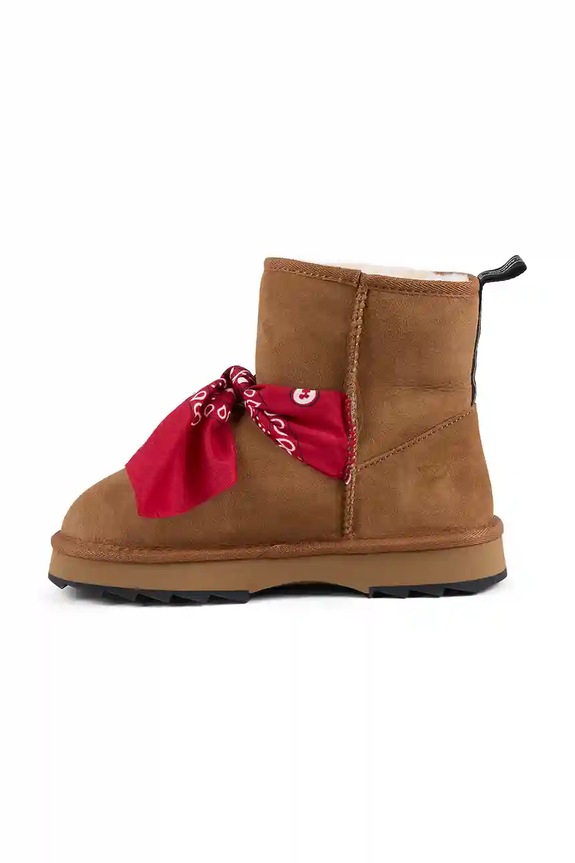 Emu Australia stivali da neve in camoscio Sharky Mini Bandana marrone W13199.CHES