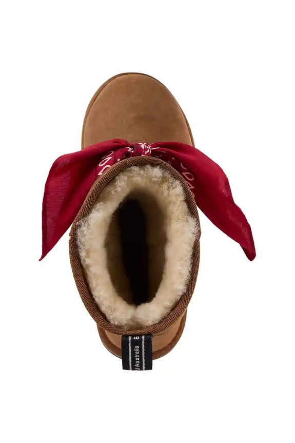 Emu Australia stivali da neve in camoscio Sharky Mini Bandana W13199.CHES marrone