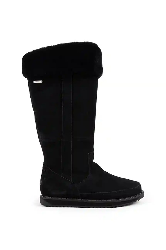 Semišové čižmy Emu Australia Georgi semišová koža čierna W13218.BLAK