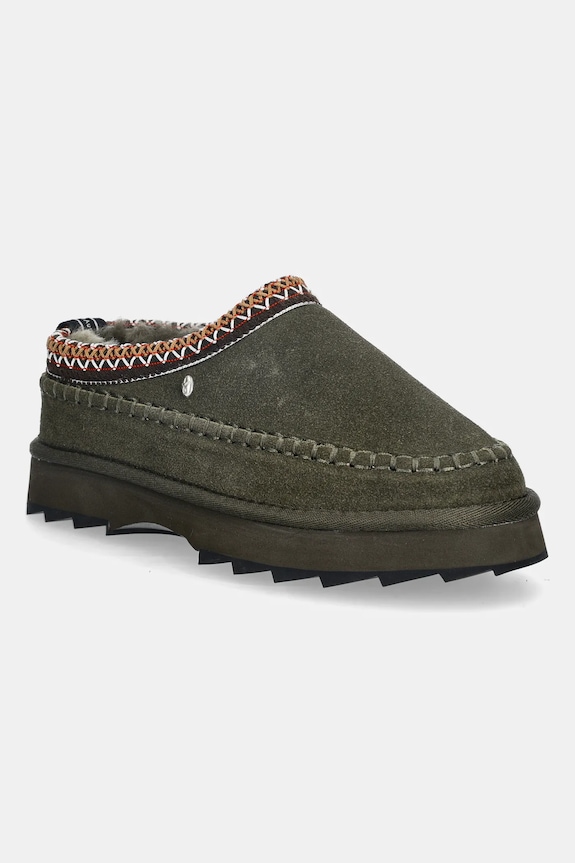 Emu Australia velúr papucs Sharky Adventure Scuff W13239.OLID zöld AW25