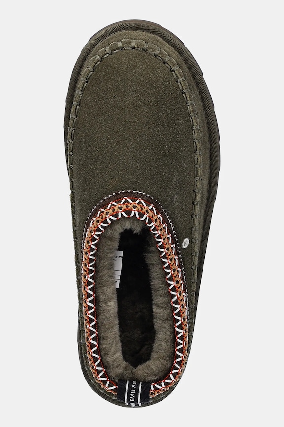 Emu Australia velúr papucs Sharky Adventure Scuff zöld W13239.OLID