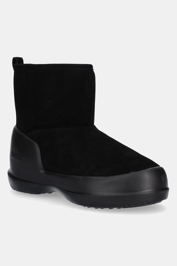Moon Boot śniegowce zamszowe MB MEZZALUNA MID BOOT lekko ocieplane czarny 80D2500060.N001