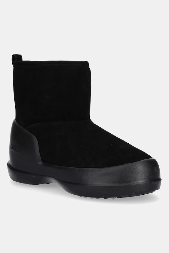 Moon Boot śniegowce zamszowe MB MEZZALUNA MID BOOT lekko ocieplane czarny 80D2500060.N001