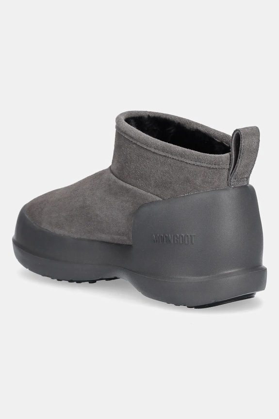 Obuća Čizme za snijeg od brušene kože Moon Boot MB MEZZALUNA LOW BOOT SUEDE 80D2500070.H005 siva
