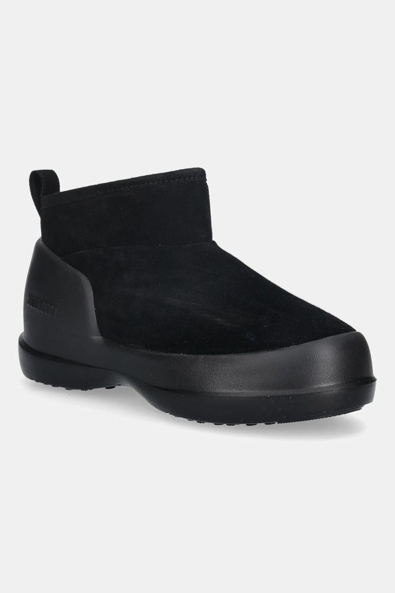 Moon Boot śniegowce zamszowe MB MEZZALUNA LOW BOOT SUEDE lekko ocieplane czarny 80D2500070.N001