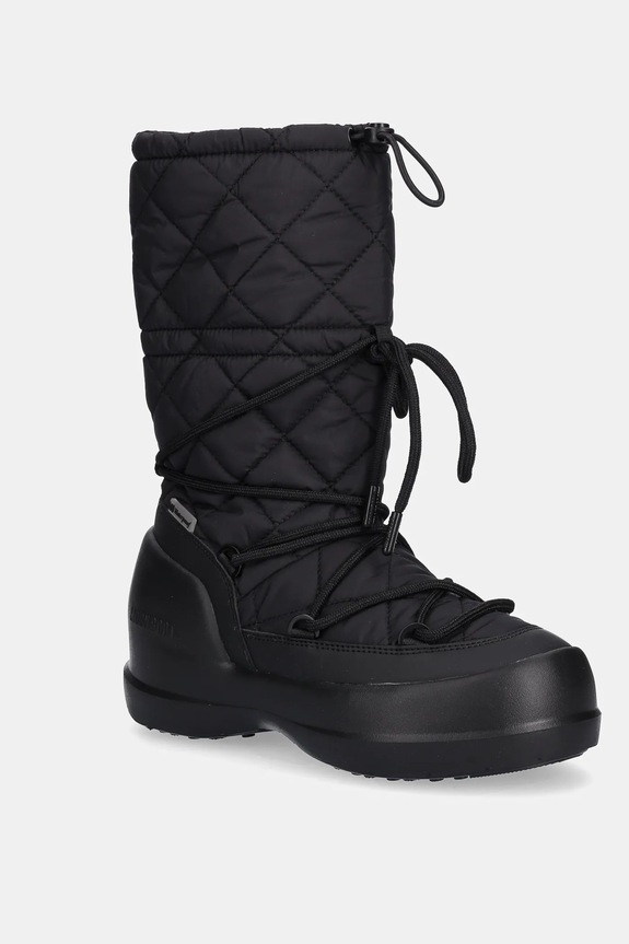 Čizme za snijeg Moon Boot MB MEZZALUNA QUILTED HIGH BOOT WP lagana podstava crna 80D2500080.N001