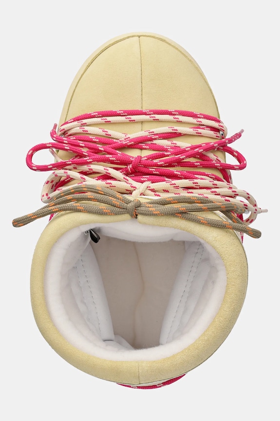 Moon Boot śniegowce MB ICON LOW SUEDE LACES żółty 80D1409670.B021