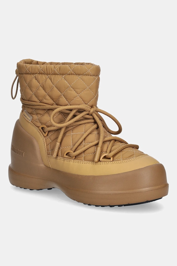 Čizme za snijeg Moon Boot MB MEZZALUNA QUILTED MID WP imitacija zrnate kože smeđa 80D2500020.L003