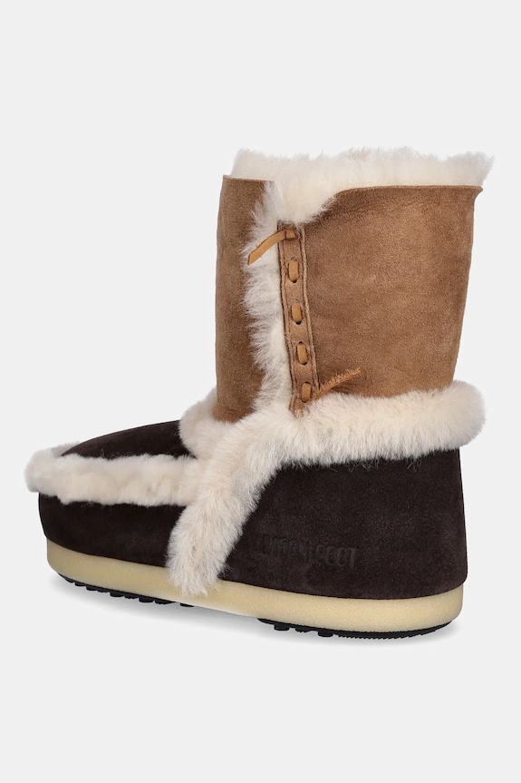 Obuća Čizme za snijeg od brušene kože Moon Boot MB EVX PATCH 80D1470060.MM05 smeđa