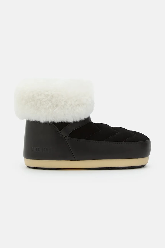 Moon Boot śniegowce zamszowe MB EVX IGLOO ocieplane czarny 80D1470070.NL02