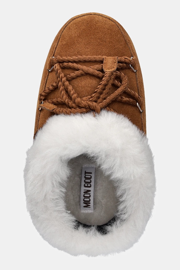 Moon Boot śniegowce zamszowe MB EVX MULE SUEDE brązowy 80D1470090.ML06