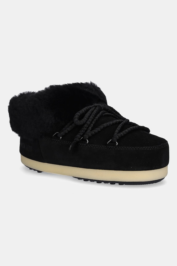 Semišové snehule Moon Boot MB EVX MULE SUEDE zateplené čierna 80D1470090.NL02