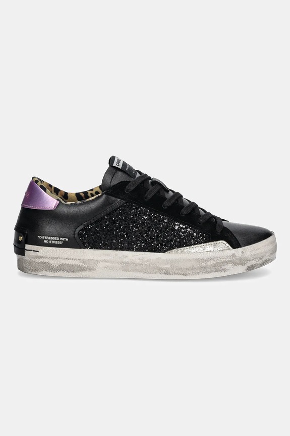 Crime London sneakers in pelle DISTRESSED 25008AA8.20 nero AW25