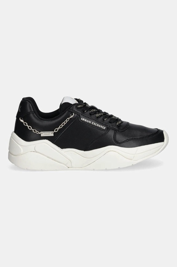 Armani Exchange sneakers din piele XW001617.AF17443.MC005 negru AW25