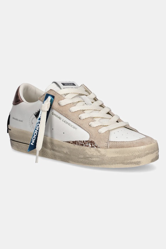 Crime London bőr sportcipő SK8 DELUXE velúr bőr fehér 25100AA8.10