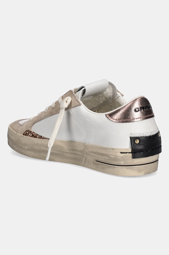 Cipők Crime London bőr sportcipő SK8 DELUXE 25100AA8.10 fehér